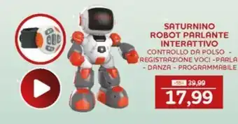 Happy Casa Saturnino robot parlante interattivo offerta