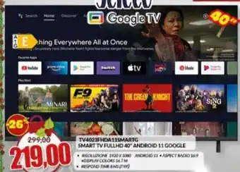 Risparmio Casa Seleco - tv4023fhda11smartg smart tv fullhd 40 android 11 google offerta