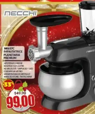 Risparmio Casa Necchi - nk637c impastatrice planetaria premium offerta