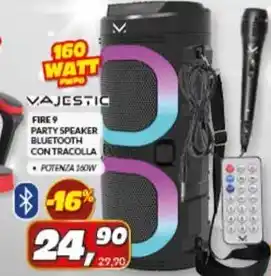 Risparmio Casa Majestic - fire 9 party speaker bluetooth contracolla offerta