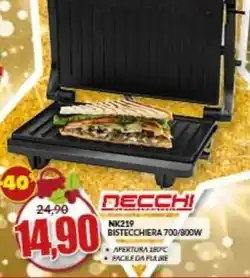Risparmio Casa Necchi - nk219 bistecchiera 700/800w offerta