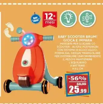 Happy Casa Baby scooter brum! gioca e impara offerta