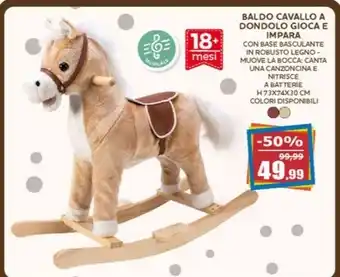 Baldo cavallo a dondolo gioca e impara
