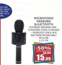 Happy Casa Microfono karaoke bluetooth offerta