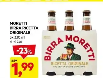 DPiù MORETTI BIRRA RICETTA offerta