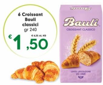 Eurospar Bauli - 6 croissant classici offerta