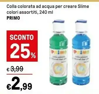 Iper La Grande Primo Colla Colorata Ad Acqua Per Creare Slime offerta
