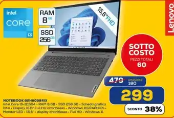 Euronics Lenovo NOTEBOOK 82H803BRIX offerta