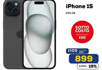Euronics iPhone 15 256 GB offerta