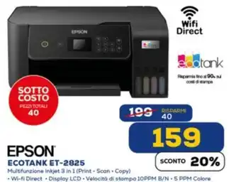 Euronics EPSON ECOTANK ET-2825 offerta