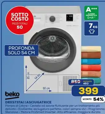 Euronics beko DRXS737AI I ASCIUGATRICE offerta