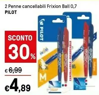 Iper La Grande Pilot 2 Penne Cancellabili Frixion Ball 0.7 offerta