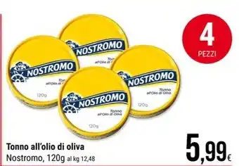Supermercati Gulliver Nostromo - tonno all'olio di oliva offerta