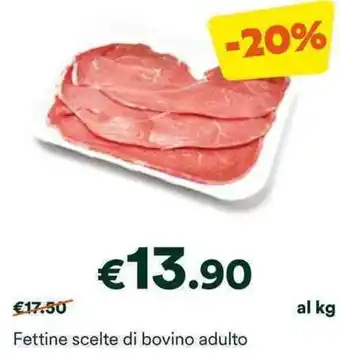 Fettine scelte di bovino adulto