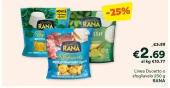 Unes Linea Duoetto o sfogliavelo 250 g RANA offerta