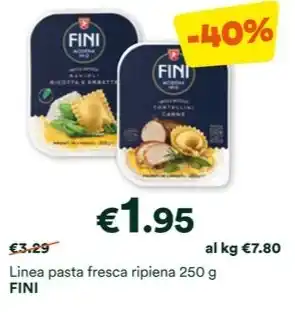 Unes Linea pasta fresca ripiena 250 g FINI offerta