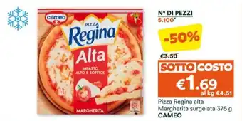 Unes Pizza Regina alta Margherita surgelata 375 g CAMEO offerta