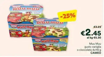 Unes Muu Muu gusto vaniglia o cioccolato 4x115 g CAMEO offerta