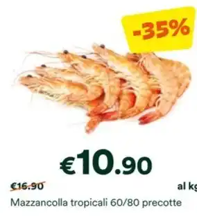 Unes Mazzancolla tropicali 60/80 precotte offerta