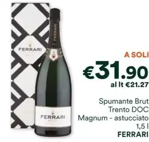 Unes Spumante Brut Trento DOC Magnum - astucciato 1,5 l FERRARI offerta