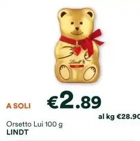 Unes Orsetto Lui 100 g LINDT offerta