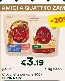 Unes Crocchette per cane 800 g PURINA ONE offerta