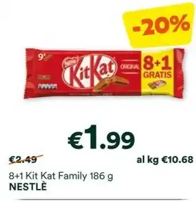 8+1 Kit Kat Family 186 g NESTLÈ