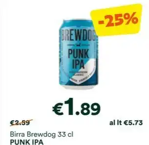 Unes Birra Brewdog 33 cl PUNK IPA offerta