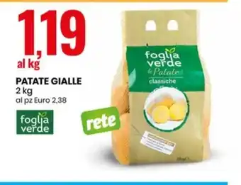 Eurospin Foglia verde patate gialle offerta