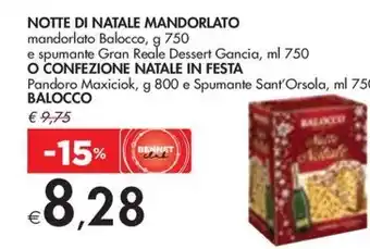 Bennet Balocco - notte di natale mandorlato o confezione natale in festa offerta