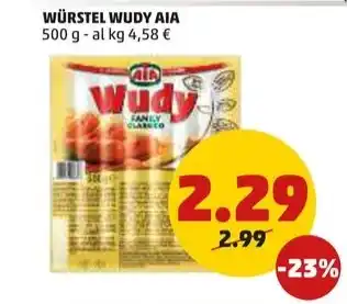 PENNY Aia - würstel wudy offerta