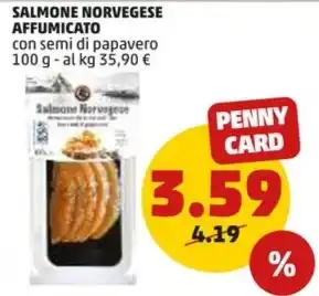PENNY Salmone norvegese affumicato offerta