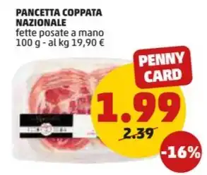 PENNY Pancetta coppata nazionale offerta