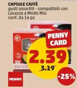 PENNY Capsule caffe offerta
