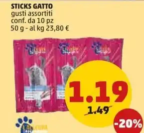 PENNY Sticks gatto offerta