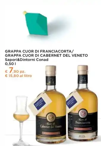 Conad City Sapori&dintorni conad - grappa cuor di franciacorta/ grappa cuor di cabernet del veneto offerta