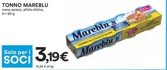 Coop TONNO MAREBLU 4 x 60 g offerta
