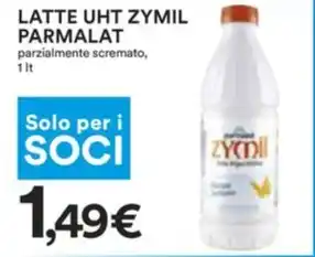 Coop LATTE UHT ZYMIL PARMALAT 1 lt offerta