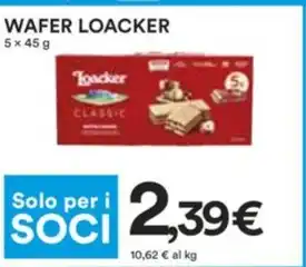 Coop WAFER LOACKER 5 x 45 g offerta