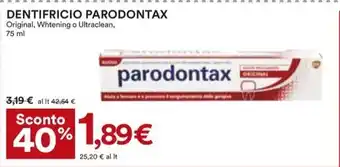 Coop DENTIFRICIO PARODONTAX 75 ml offerta