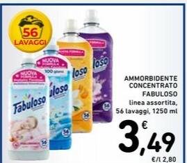 Conad Ipermercato AMMORBIDENTE CONCENTRATO FABULOSO linea assortita,1250 ml offerta