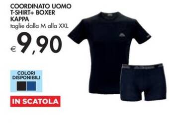 Bennet Kappa - coordinato uomo t-shirt+ boxer offerta