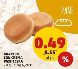 PENNY Krapfen con crema pasticcera offerta