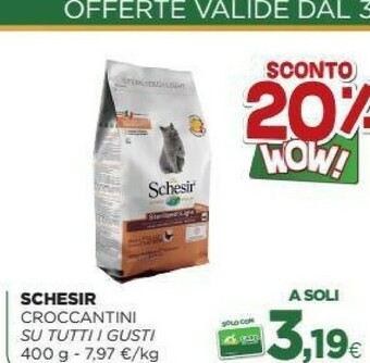L´Isola dei Tesori Schesir A Soli Croccantini 400 G offerta
