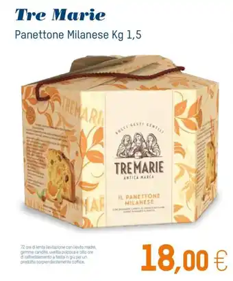 Sole 365 Tre Marie Panettone Milanese Kg 1,5 offerta