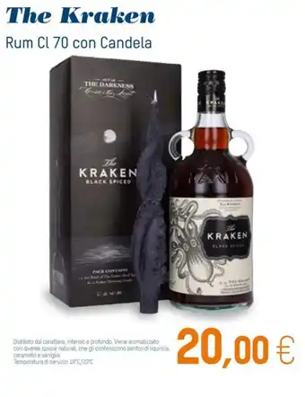 The Kraken Rum Cl 70 con Candela