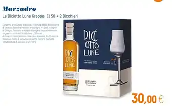 Marzadro Le Diciotto Lune Grappa Cl 50 + 2 Bicchieri