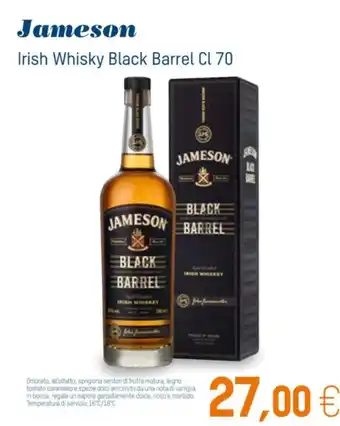 Jameson Irish Whisky Black Barrel Cl 70