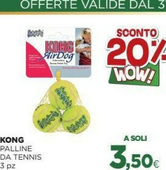 L´Isola dei Tesori Kong Palline Da Tennis 3 Pezzi offerta