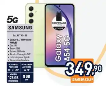 Unieuro SAMSUNG GALAXY A54 5G offerta